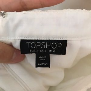 Topshop crochet lace mini skirt